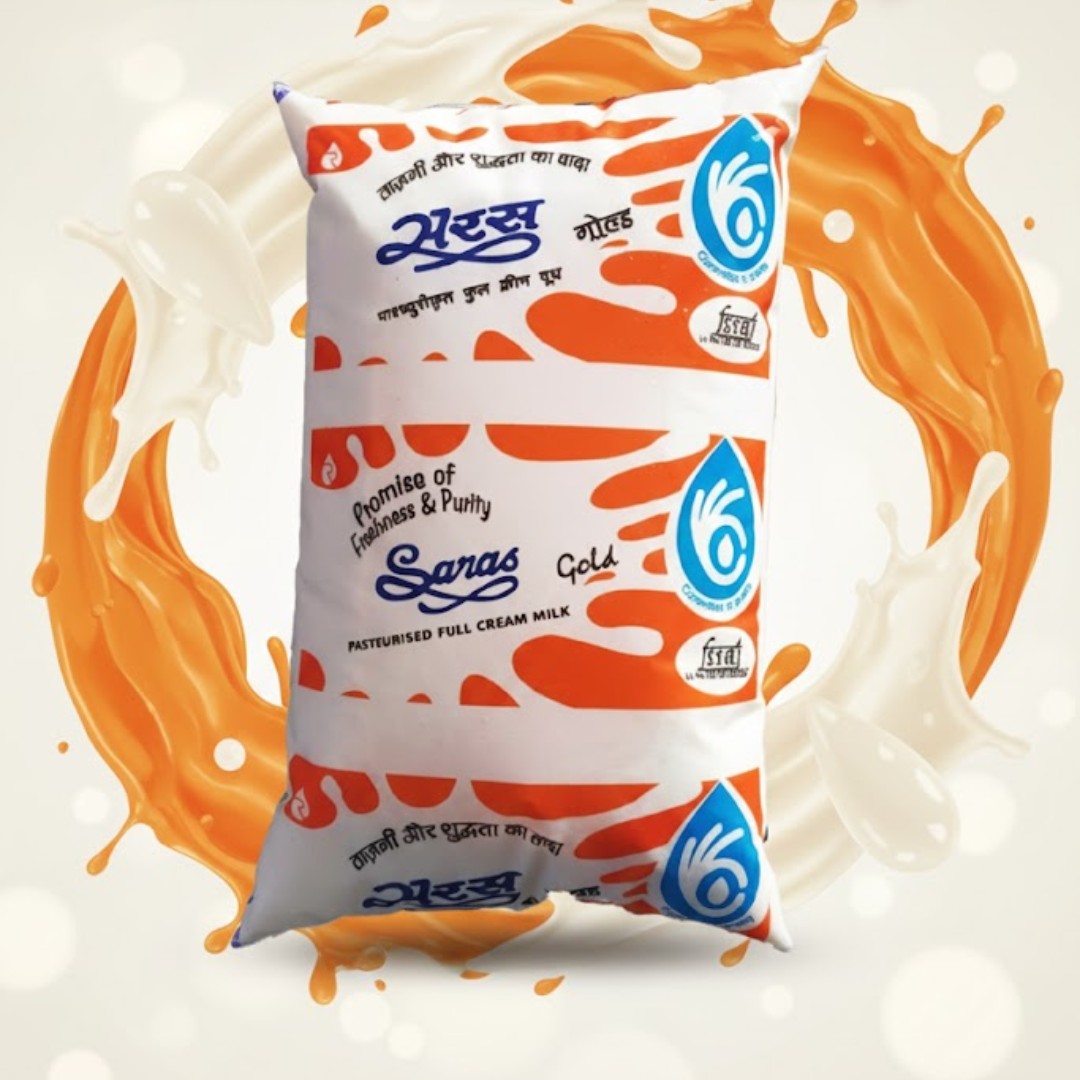 Saras Full Cream Milk – 1L Image 2