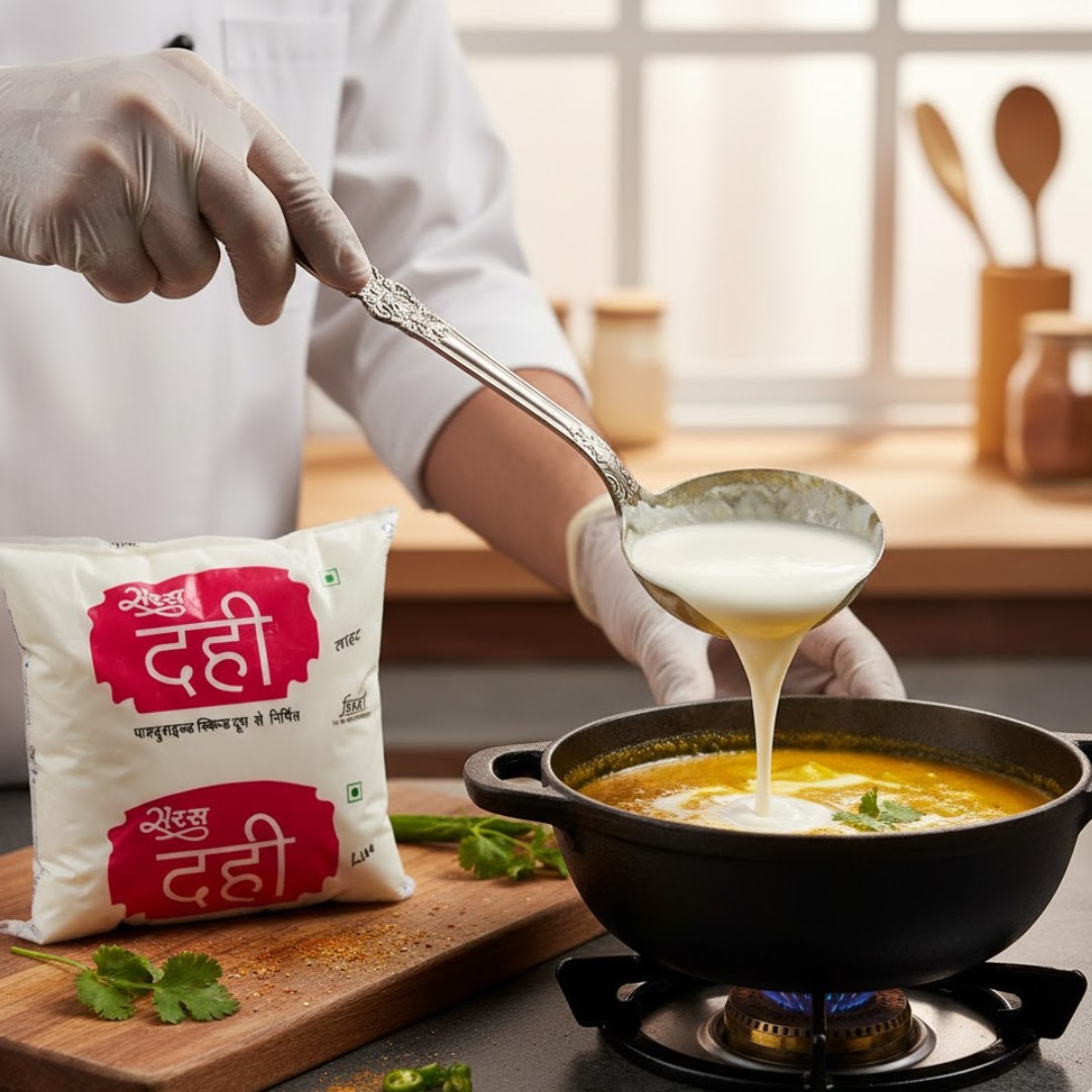 Saras Dairy Fresh Dahi Pouch (400g) Image 3
