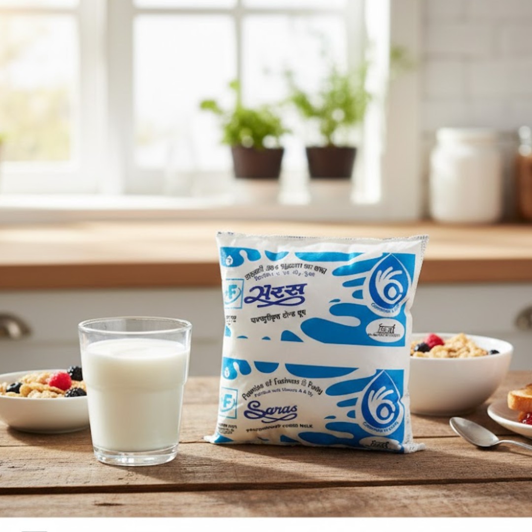 Saras Dairy Toned Milk – 1 Litre Image 2