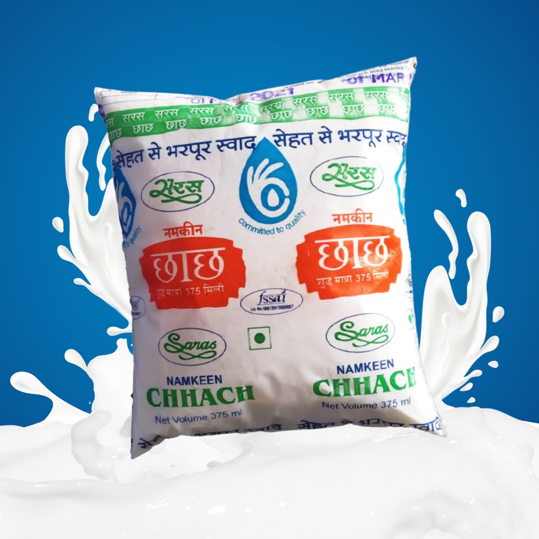 Saras Dairy Plain Chhach (400ml) Image 2
